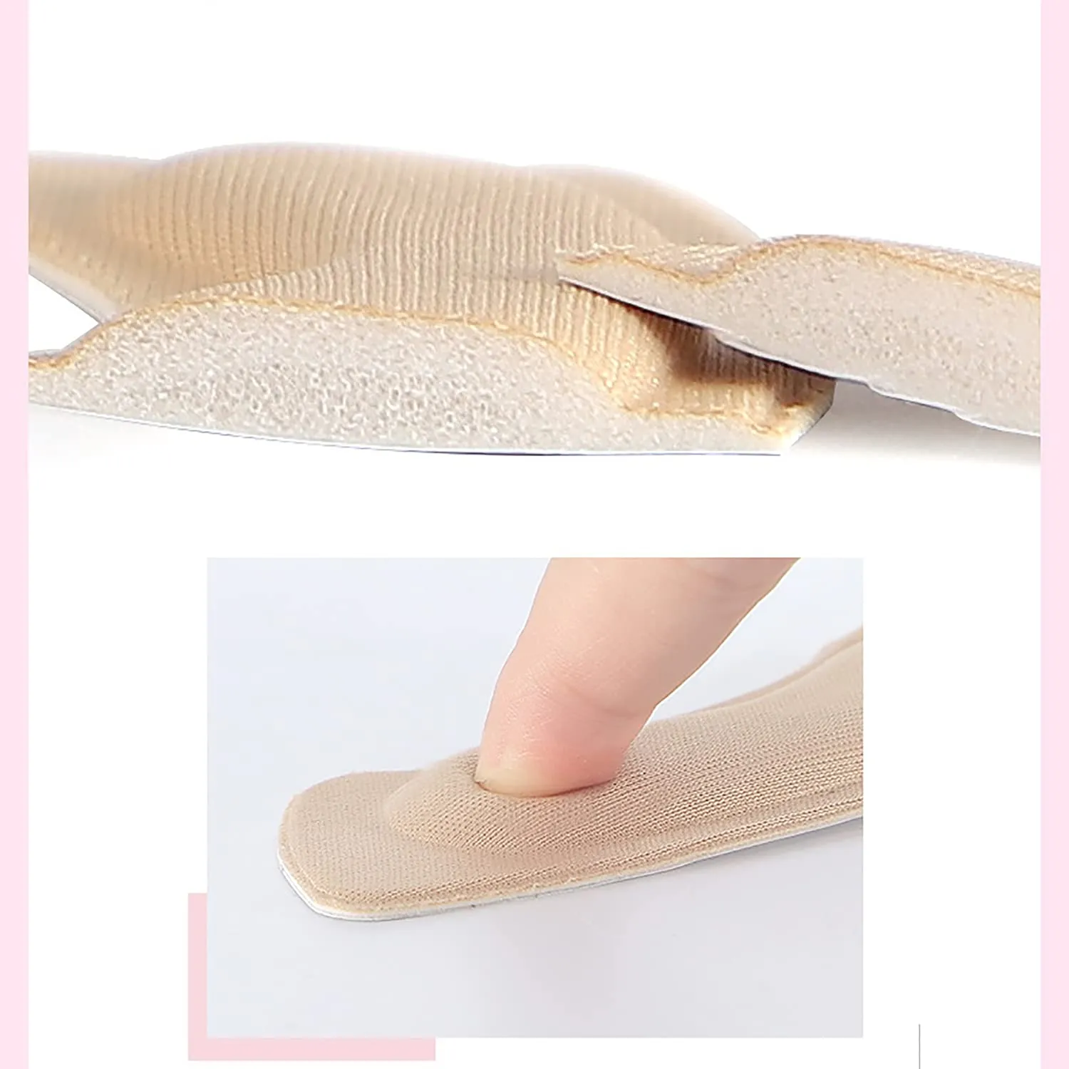 10 pairs of heel supports, heel pads, heel pads, scratch resistant and comfortable heel pads (5 pairs black and 5 pairs beige).