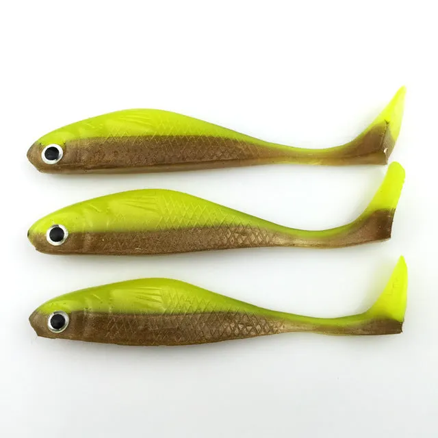 8pcs 8cm/5g Fish type soft fishing lure 3D eyes soft lure soft bait Sea fishing lure Free shipping 114