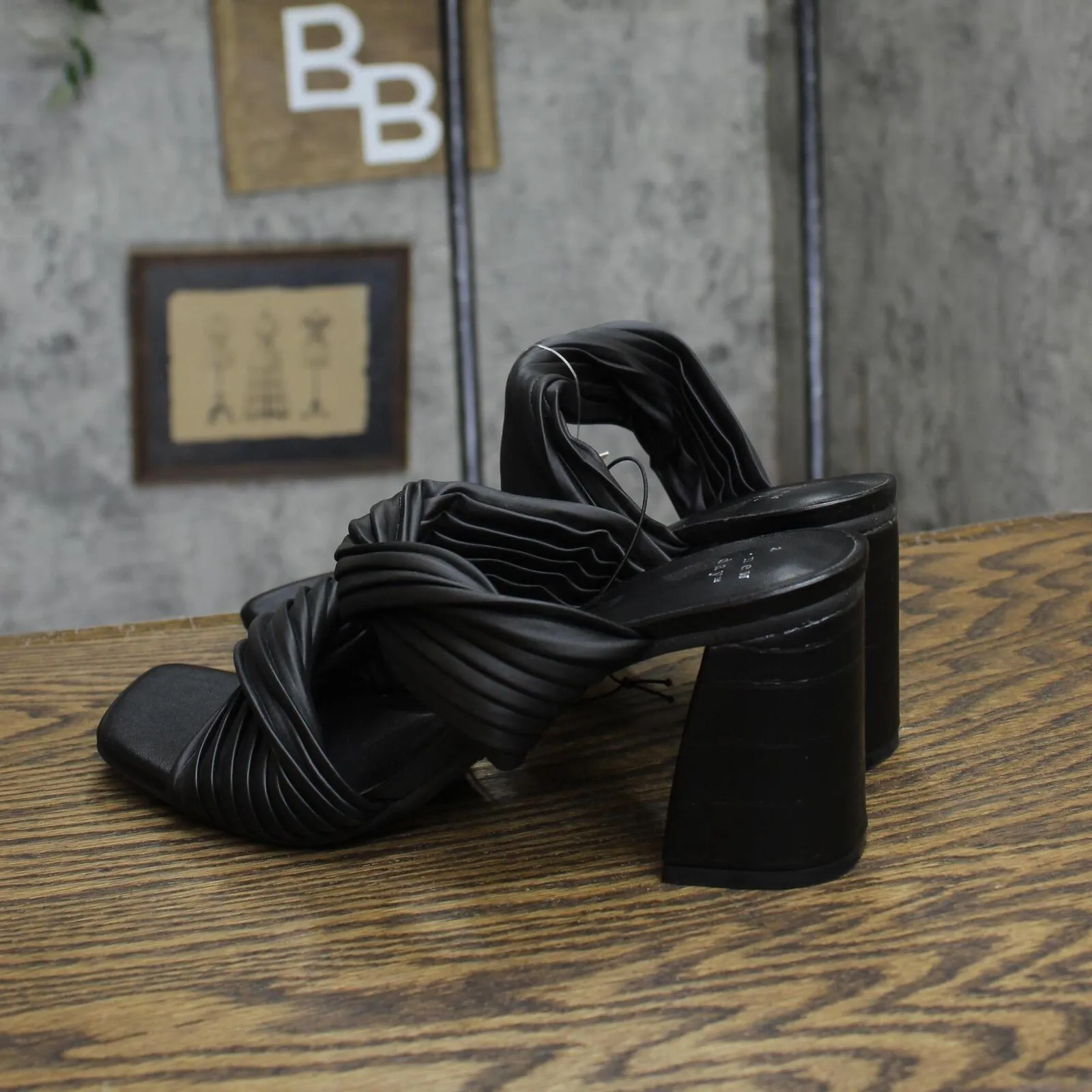 A New Day Womens Jessa Mule Heels 87931551 Black 9.5M