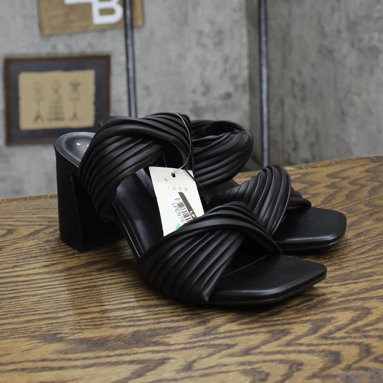 A New Day Womens Jessa Mule Heels 87931551 Black 9.5M