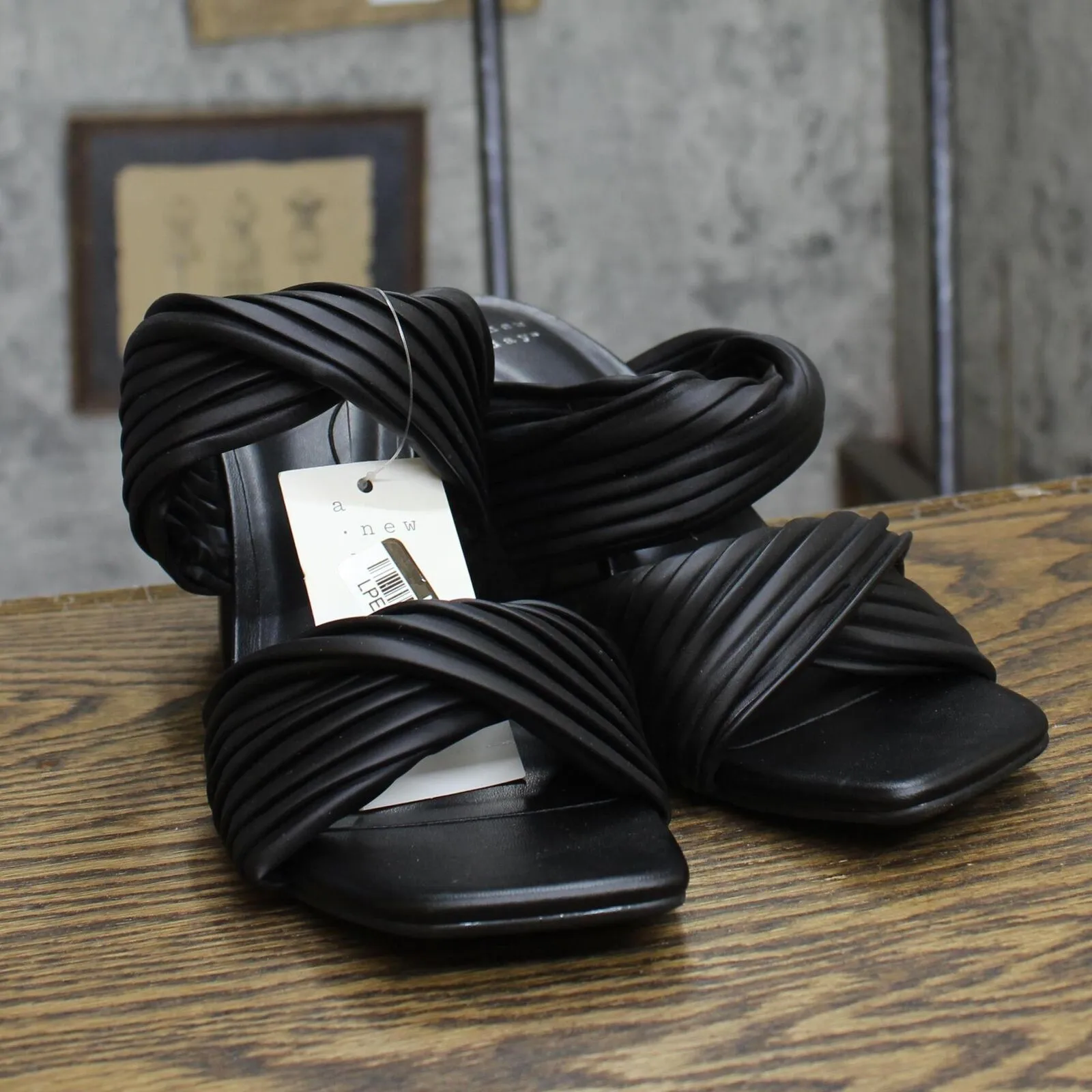 A New Day Womens Jessa Mule Heels 87931551 Black 9.5M