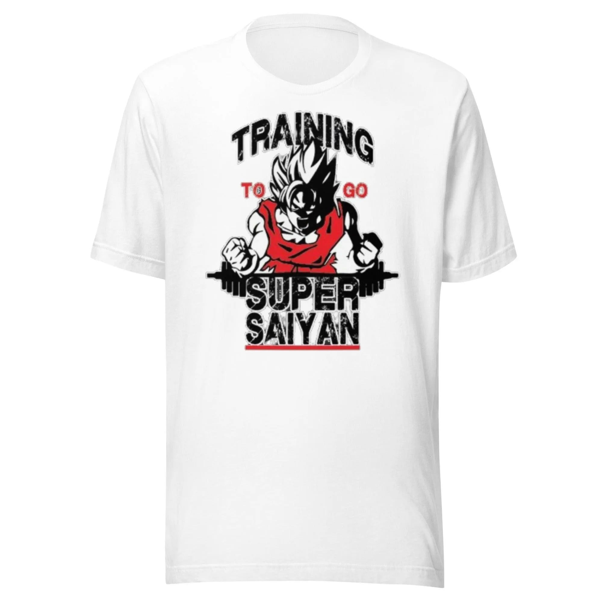 Anime T-shirt Training To Go Super Saiyan Short Sleeve 100% Cotton Crew Neck Top