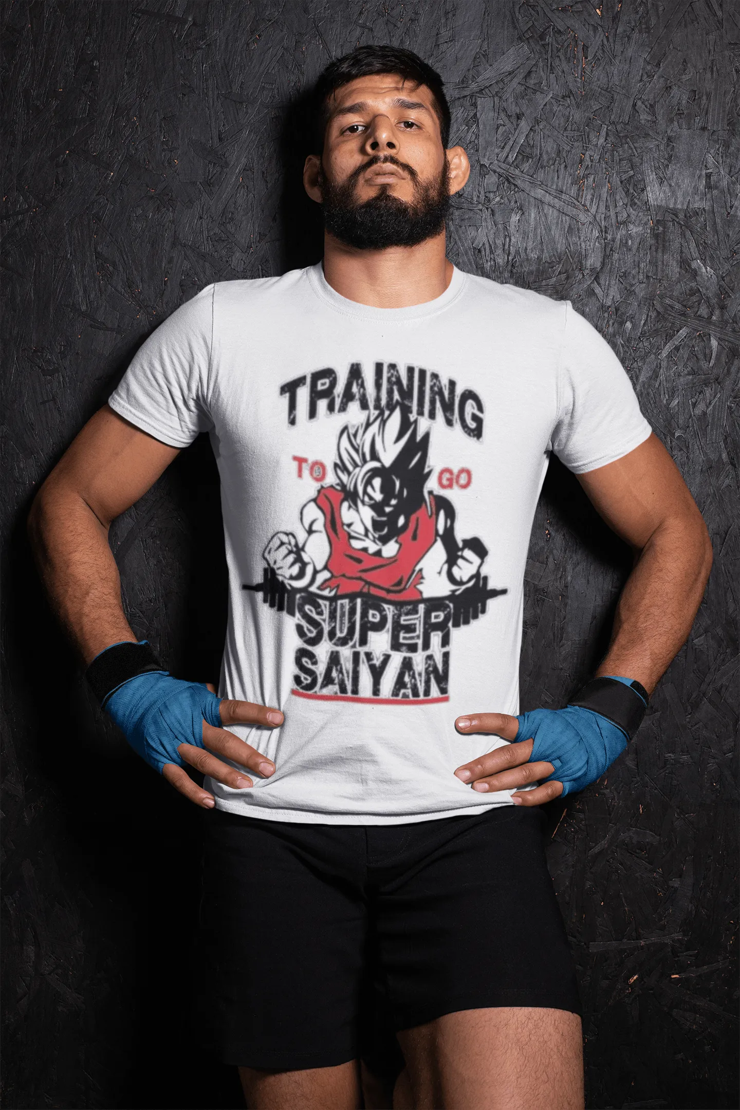 Anime T-shirt Training To Go Super Saiyan Short Sleeve 100% Cotton Crew Neck Top