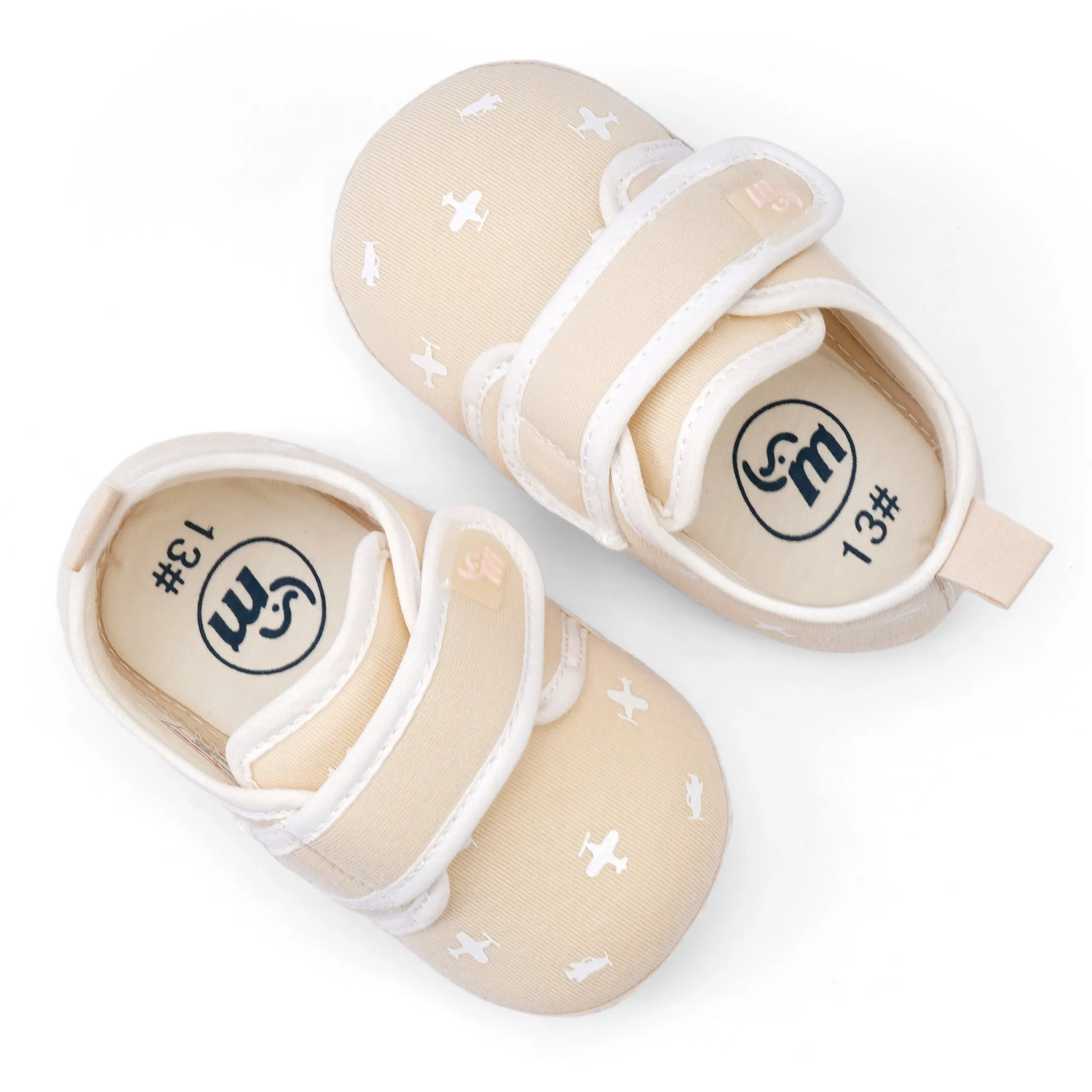 Baby Booties Airplane Beige - Sunshine