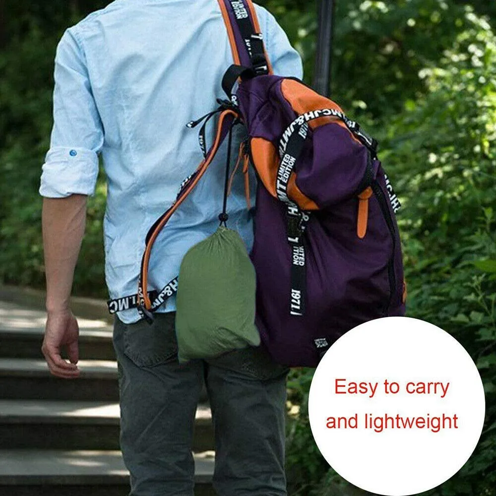 BOBOLINE Hammock Camping Single Tree Straps & Carabiners | Easy Assembly |Lightweight Portable Parachute Nylon Hammock for Camping, Backpacking, Survival, Travel, Beach, Indoor, Outdoor,Gray/Orange