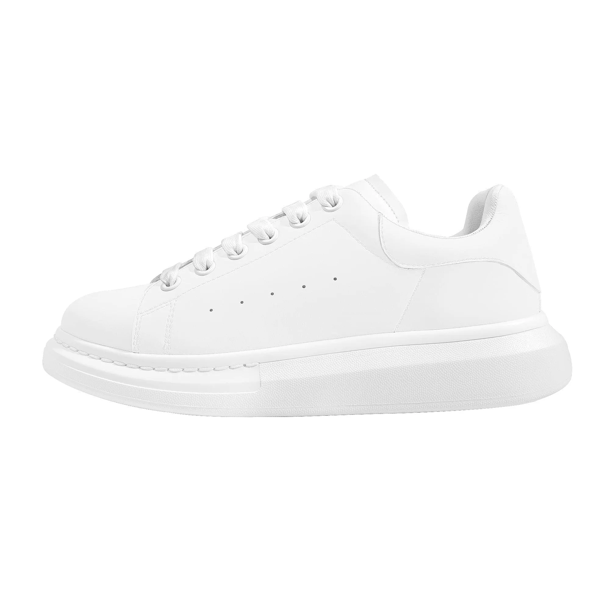 Custom Heighten Low Top Shoes - White D69