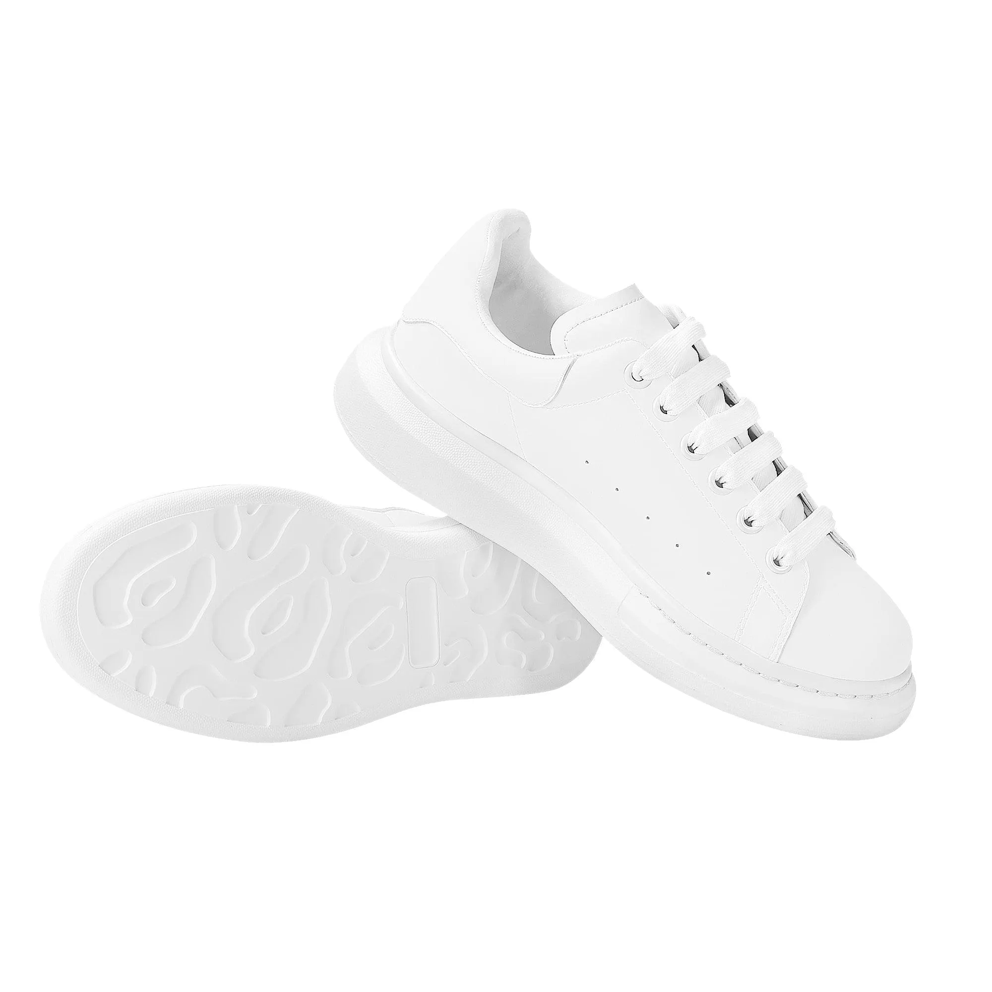 Custom Heighten Low Top Shoes - White D69
