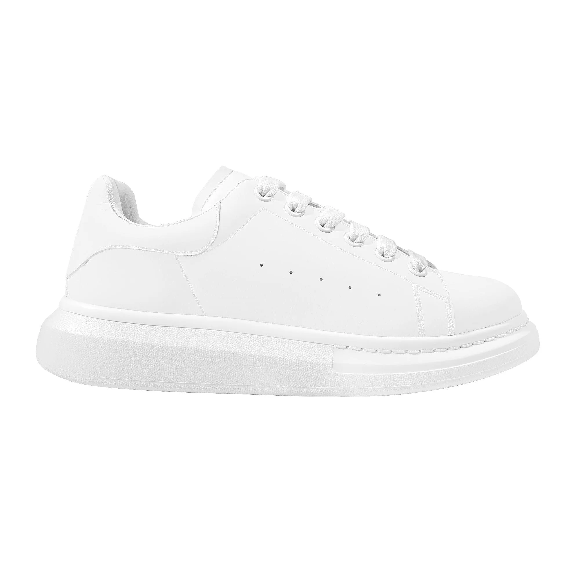 Custom Heighten Low Top Shoes - White D69