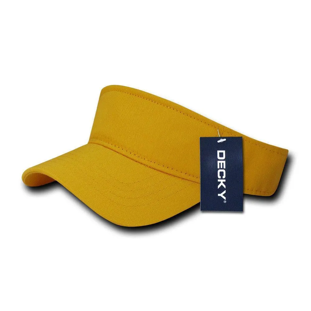 Decky Kids Size 100% Cotton Visors Sports Beach Outdoors Boys Girls Hook & Loop