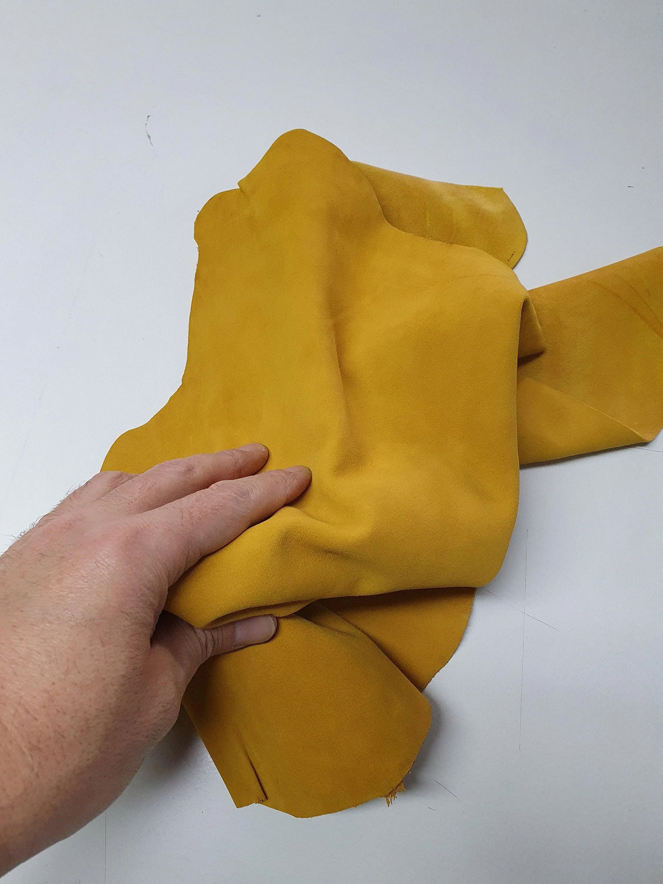 Goat suede Leather, Genuine goat skin leather for crafts, thickness 0,9mm(2 oz)