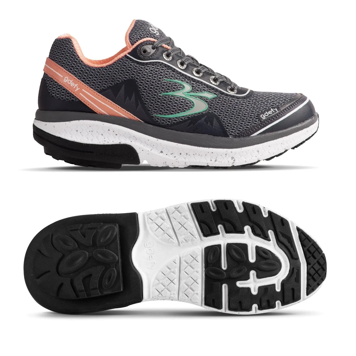 Gravity Defyer Women's Mighty Walk Athletic Shoes- Grey/ Pink