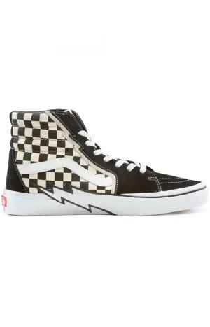 (Jiva04) Sk8 Hi Bolt Shoes   Black/White/Checkerboard