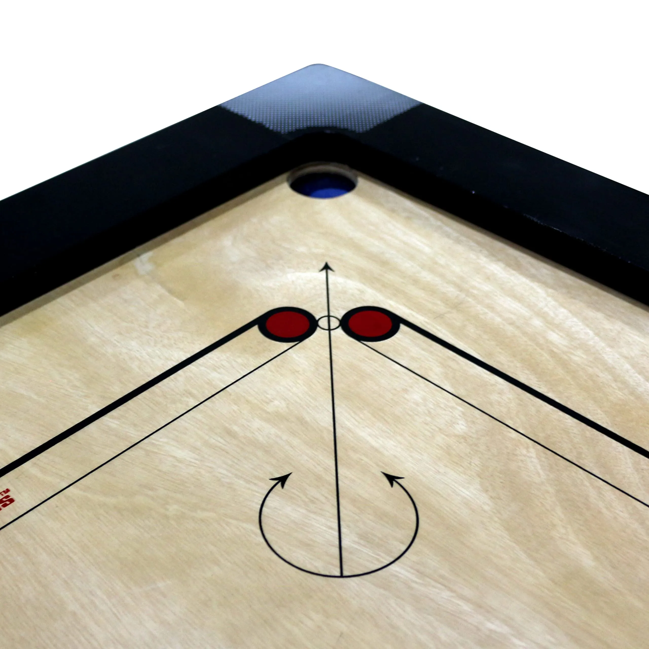 KOXTONS - Carrom Board 36 Inch Full Size with 3" Border (Super) with Stricker & Accessories, All Ages, Brown
