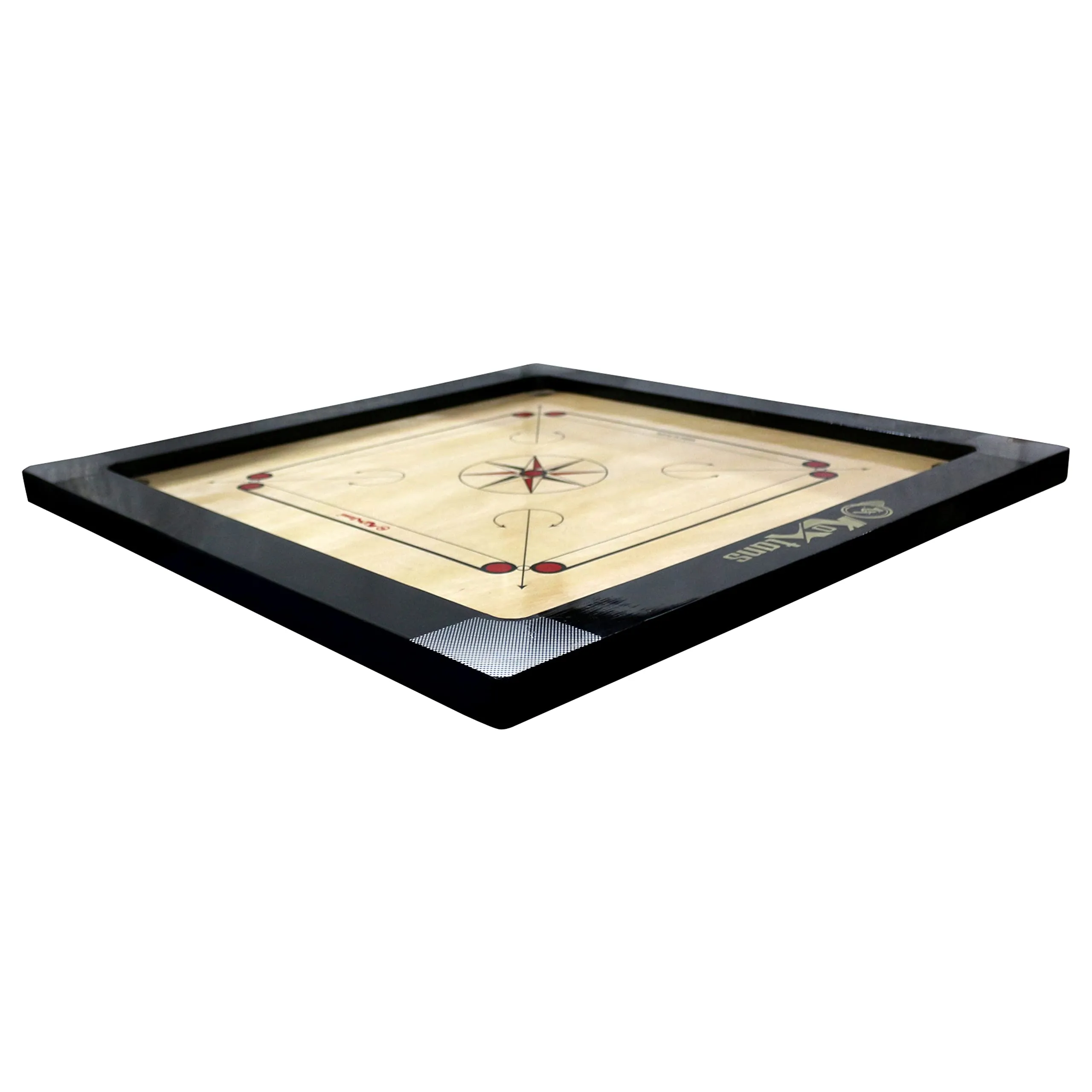 KOXTONS - Carrom Board 36 Inch Full Size with 3" Border (Super) with Stricker & Accessories, All Ages, Brown