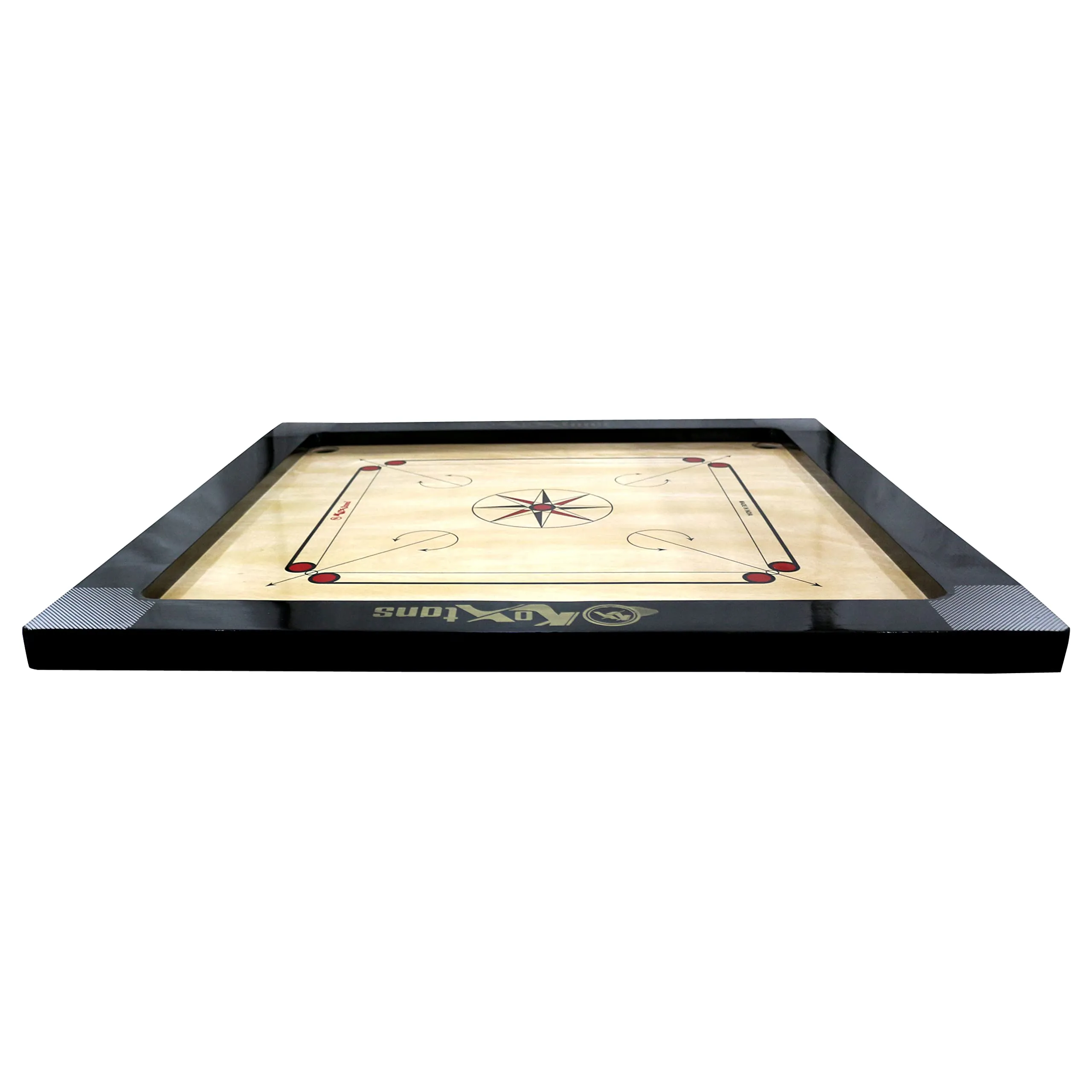 KOXTONS - Carrom Board 36 Inch Full Size with 3" Border (Super) with Stricker & Accessories, All Ages, Brown
