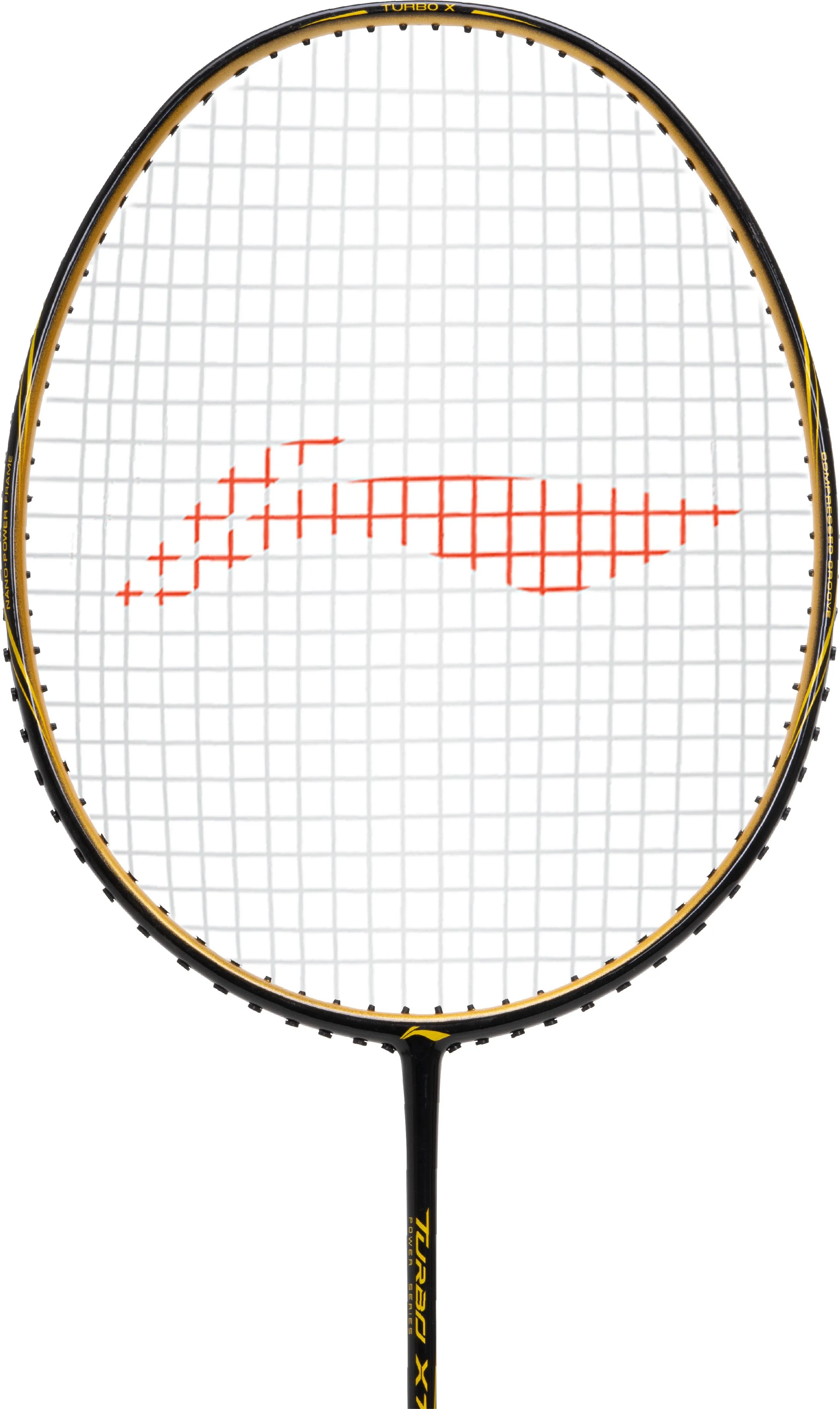 Li-Ning Turbo X 70 G5 Strung Badminton Racket (Black, Gold) Strung Badminton Racquet (Black / Gold)