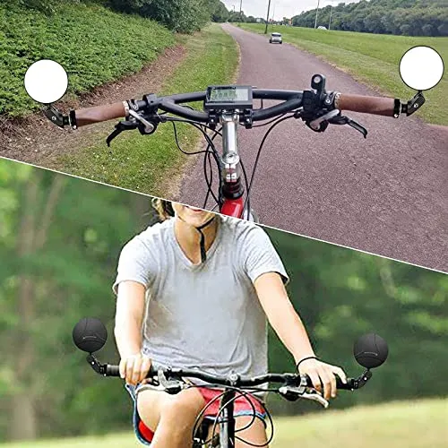 LICHTS 2Pcs Mountain Bike Handlebar Mirror Bicycle Rear View Mirrors Safety Cycling