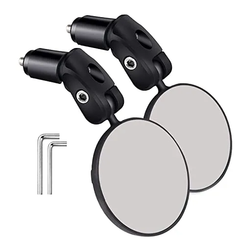 LICHTS 2Pcs Mountain Bike Handlebar Mirror Bicycle Rear View Mirrors Safety Cycling