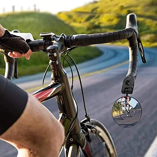 LICHTS 2Pcs Mountain Bike Handlebar Mirror Bicycle Rear View Mirrors Safety Cycling