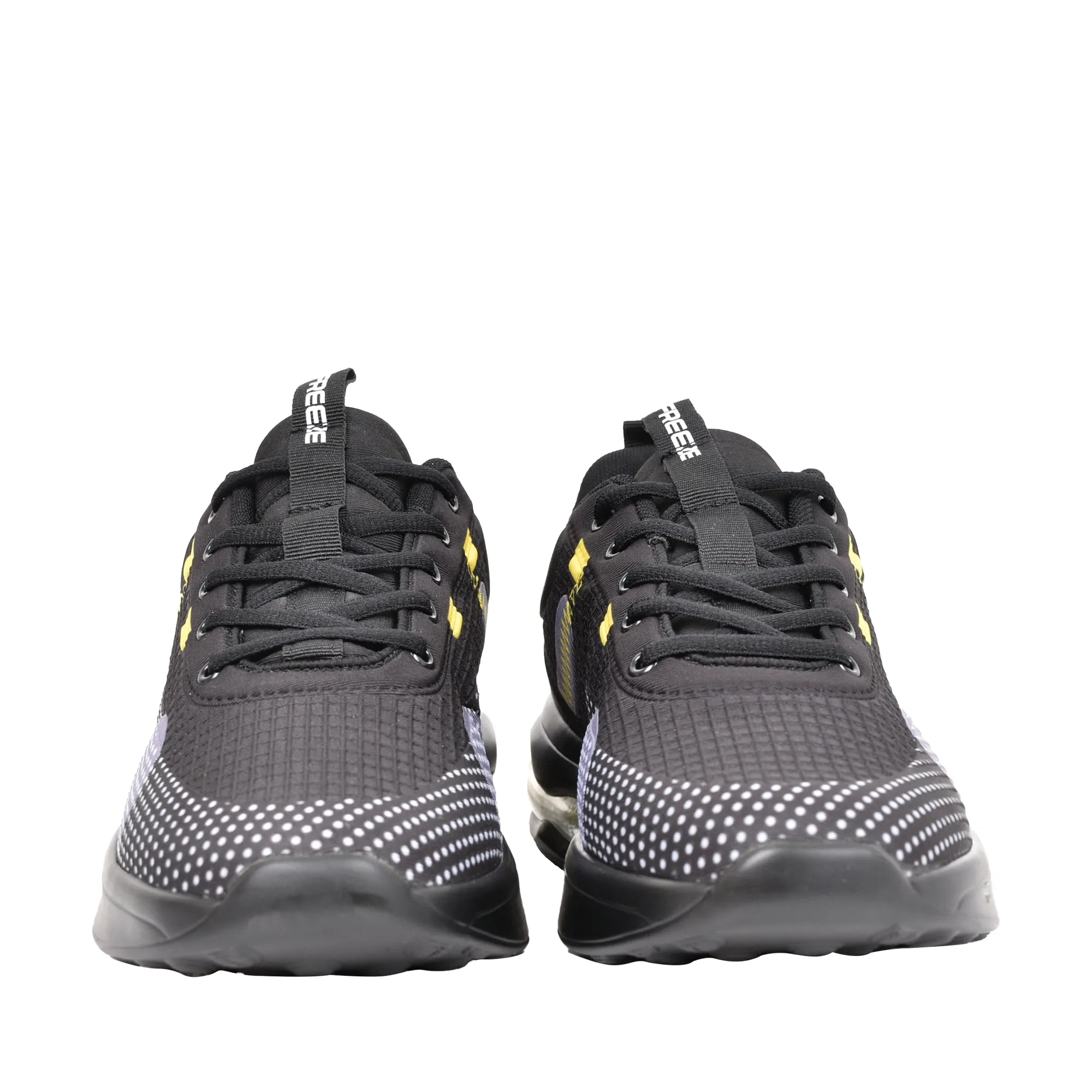 Mens Black Lace Running Shoes