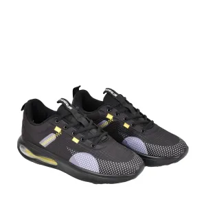 Mens Black Lace Running Shoes