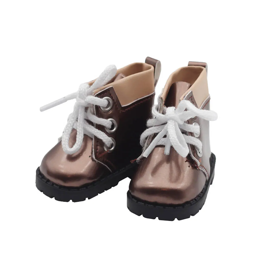 niannyyhouse 20cm Plush Doll Boots Leather Shoes Length 5.5cm 8in Doll Accessories Dress Up