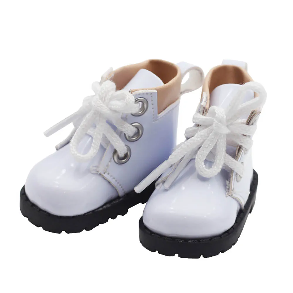 niannyyhouse 20cm Plush Doll Boots Leather Shoes Length 5.5cm 8in Doll Accessories Dress Up