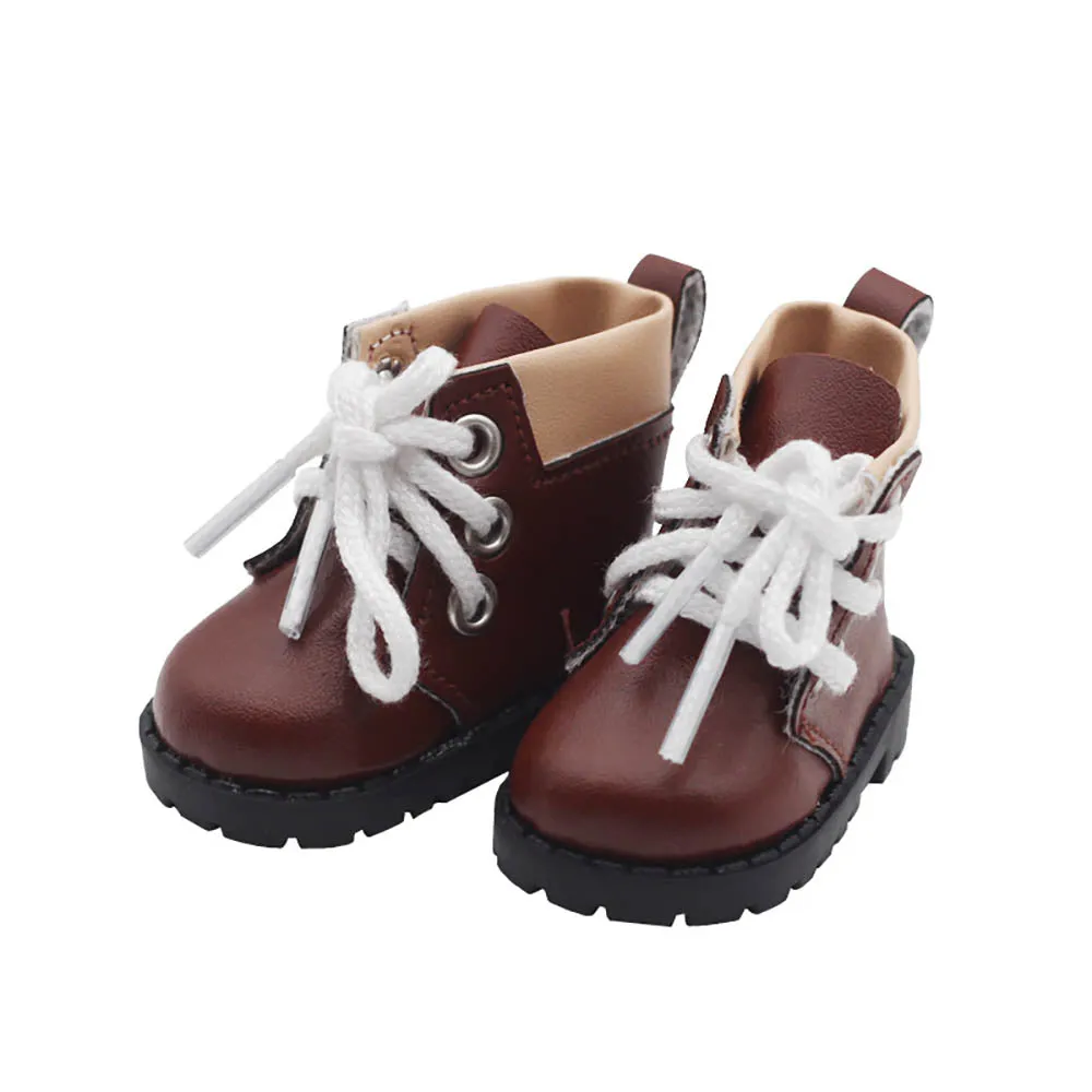 niannyyhouse 20cm Plush Doll Boots Leather Shoes Length 5.5cm 8in Doll Accessories Dress Up