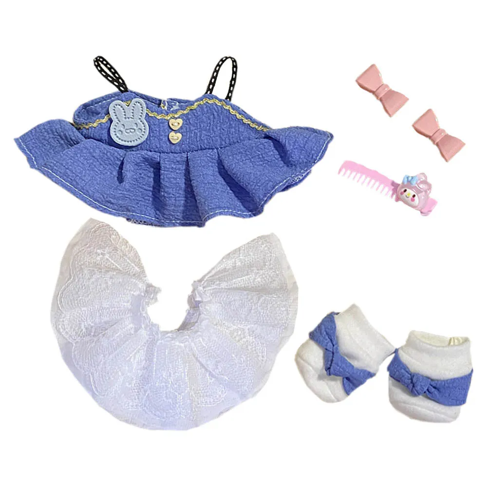 niannyyhouse 20cm Plush Doll Clothes Dress Petticoat Shoes Accessories Princess Skirt Set Soft Stuffed Plush Toy Dressup