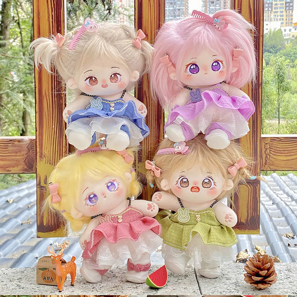 niannyyhouse 20cm Plush Doll Clothes Dress Petticoat Shoes Accessories Princess Skirt Set Soft Stuffed Plush Toy Dressup