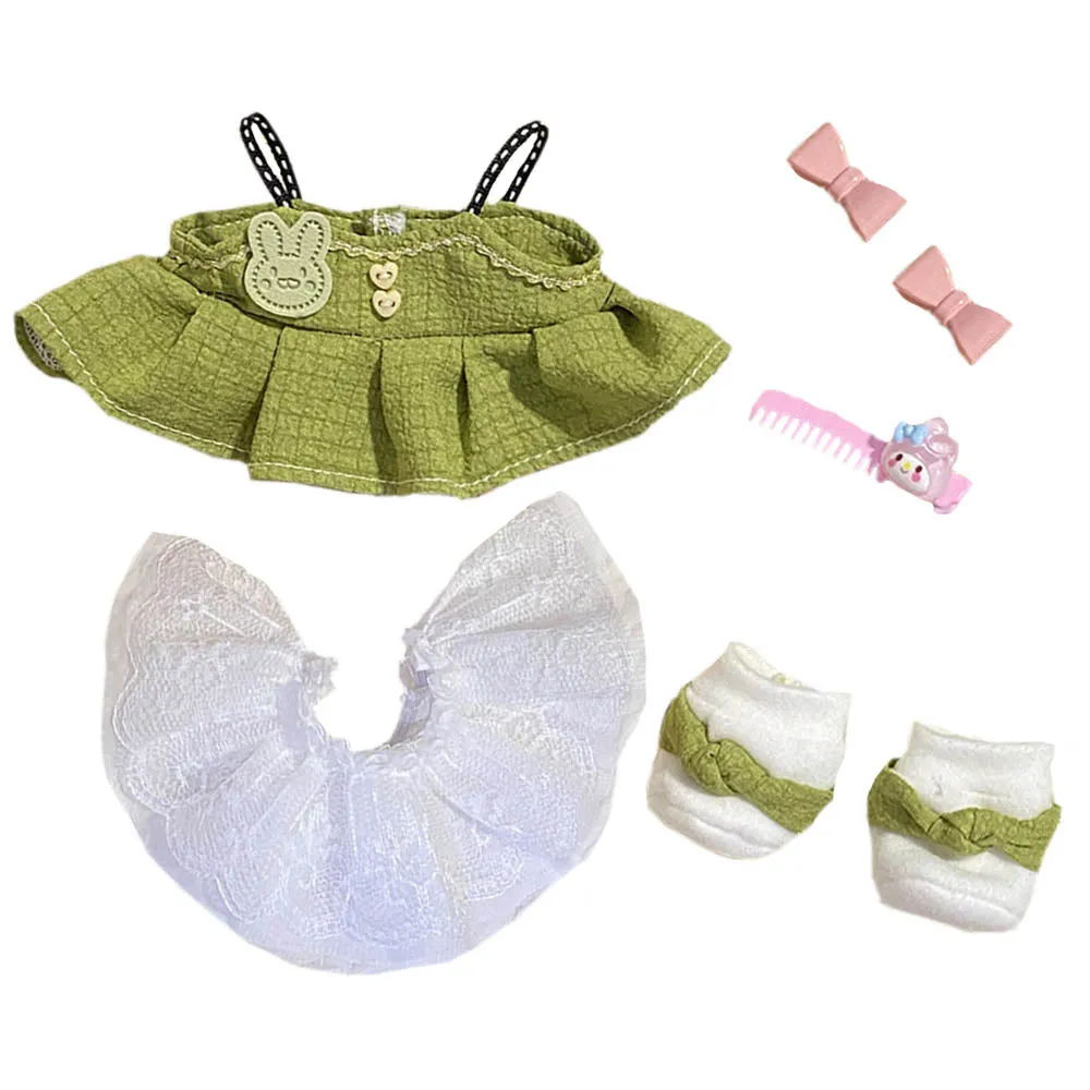 niannyyhouse 20cm Plush Doll Clothes Dress Petticoat Shoes Accessories Princess Skirt Set Soft Stuffed Plush Toy Dressup