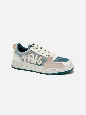 Niceprimes Letter Print Patchwork Skate Shoes
