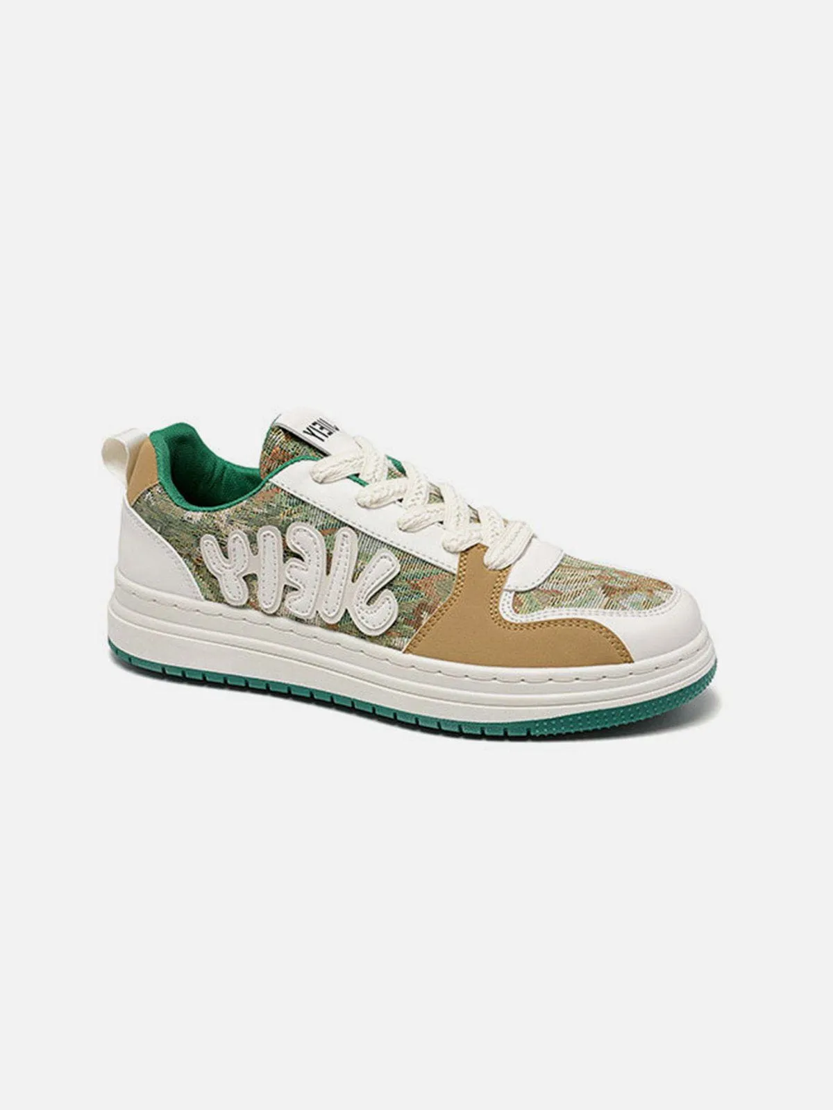 Niceprimes Letter Print Patchwork Skate Shoes