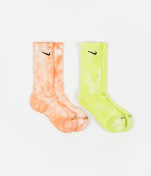 Nike Everyday Plus Cush Crew Socks (2 Pack) - Multicolour / Yellow
