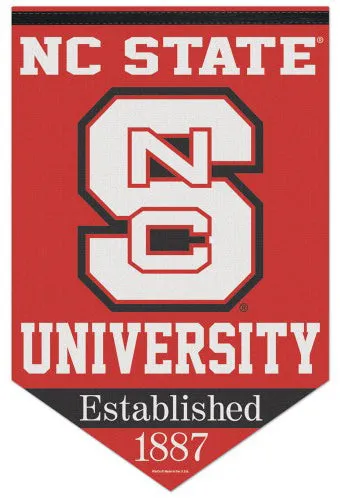 North Carolina State University Wolfpack "Est. 1887" Official NCAA Premium Felt Wall Banner - Wincraft