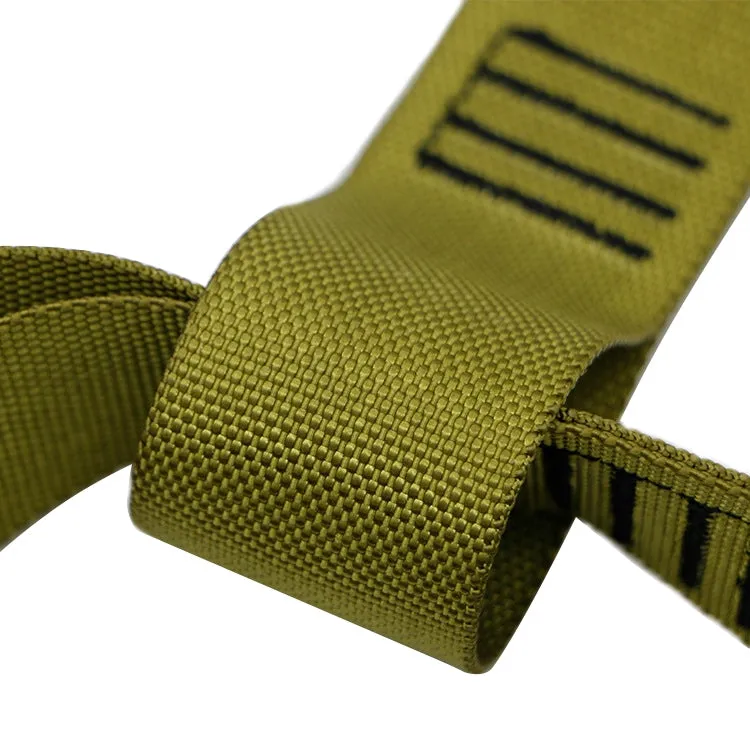P3-3 Adjustable Fitness Exercise Hanging Pulling Rope TRP3X Wall Pulley Yoga Belt, Main Belt: 1.4m, 1.9m After Adjusted, Athletic Version(Army Green)
