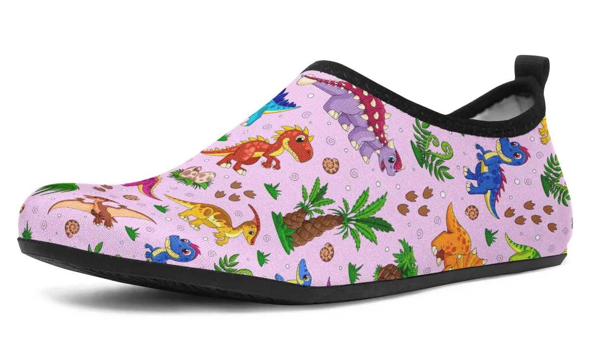 Pink And Blue Mismatched Baby Dinos Water Shoes