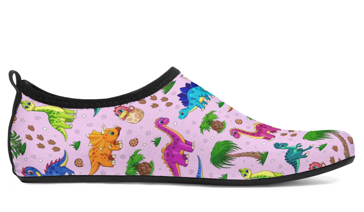 Pink And Blue Mismatched Baby Dinos Water Shoes