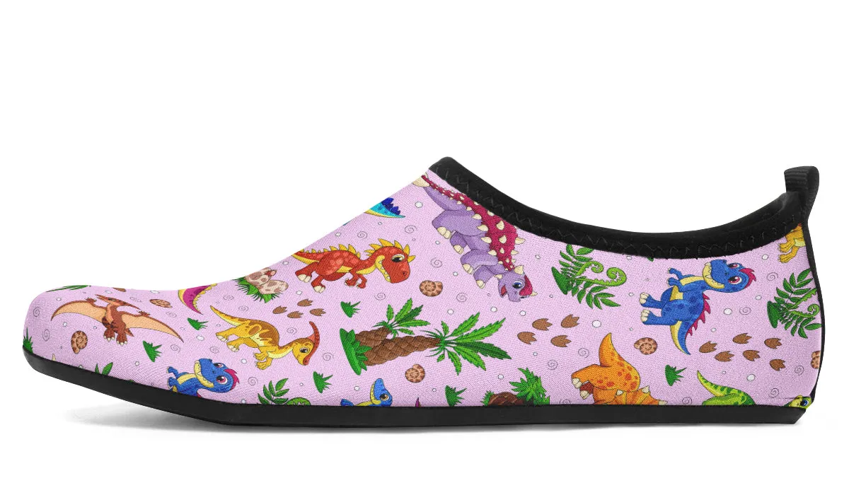 Pink And Blue Mismatched Baby Dinos Water Shoes
