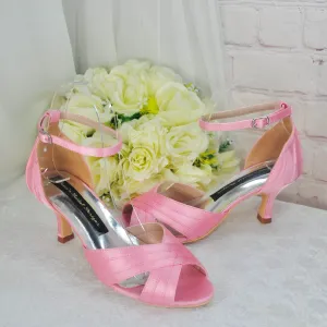 Pink Satin Sandals Uk4/US6.5