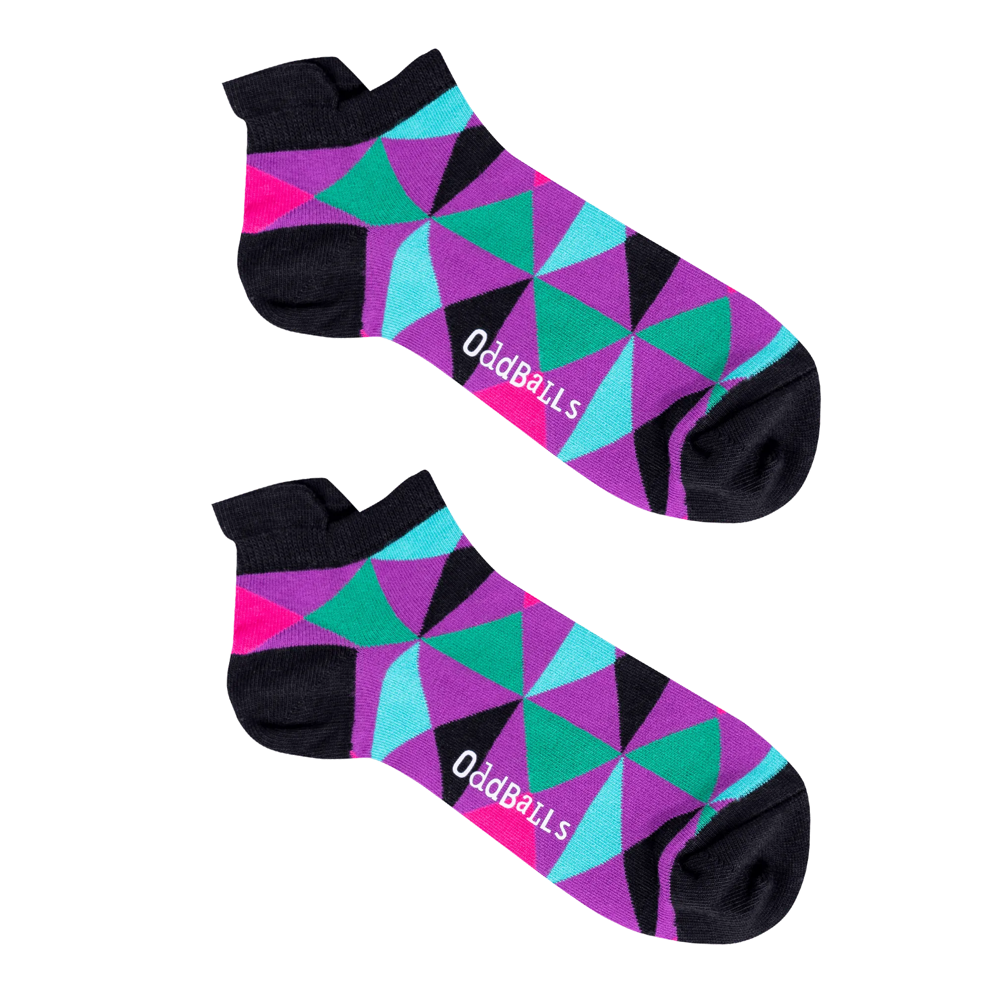 Purple Triangles - Ankle Trainer Socks