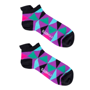 Purple Triangles - Ankle Trainer Socks