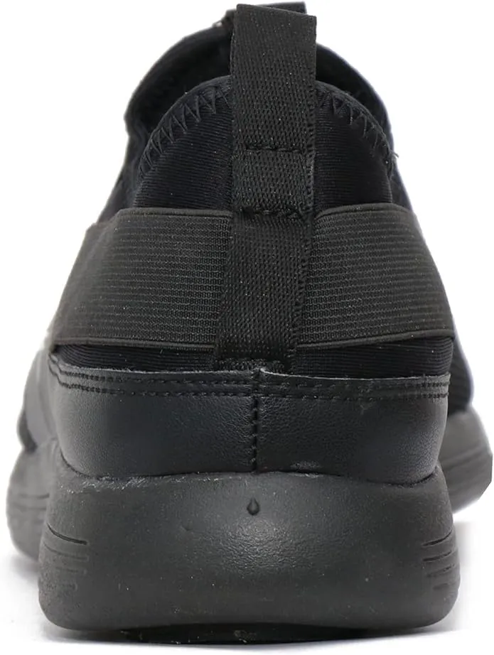 Quive Black Walking and Running Trainers Lightweight Sports Shoes Unisex