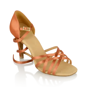 Ray Rose H860-X Kalahari Xtra | Dark Tan Satin | Ladies Latin Dance Shoes
