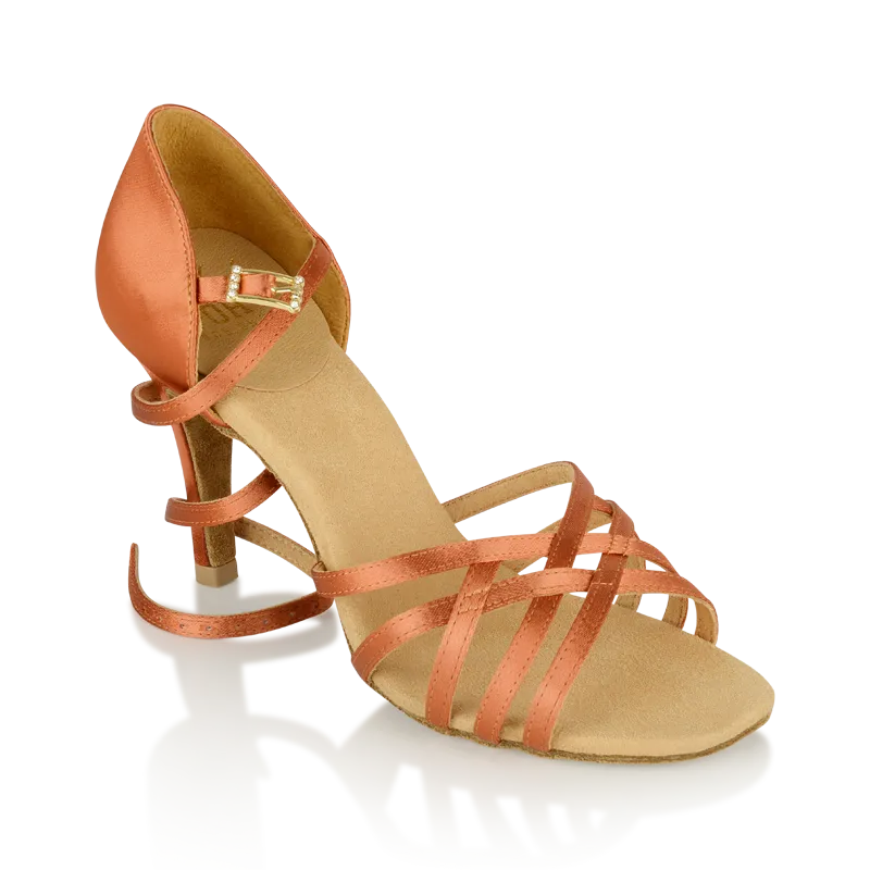 Ray Rose H860-X Kalahari Xtra | Dark Tan Satin | Ladies Latin Dance Shoes