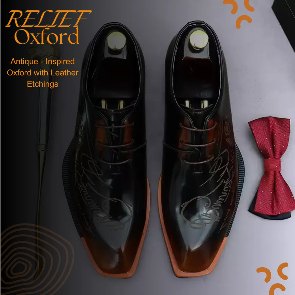 RELIEF Embossed Oxford Shoes – Luxury & Modern Mens Dress Shoes