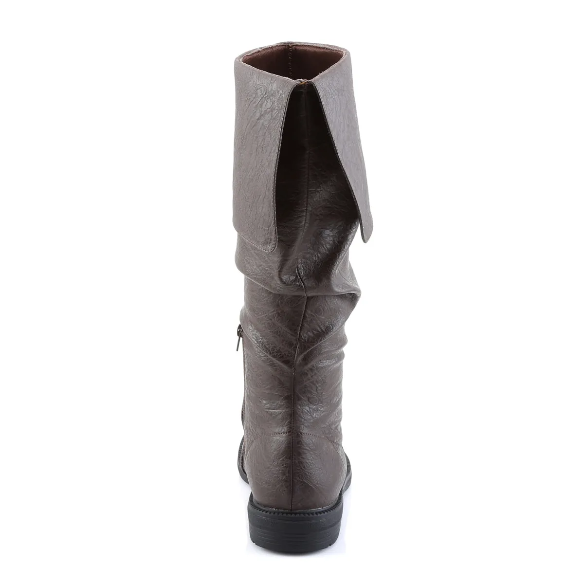 ROBINHOOD-100 Fancy Dress Costume Funtasma Men's Boots Brown Distressed Pu