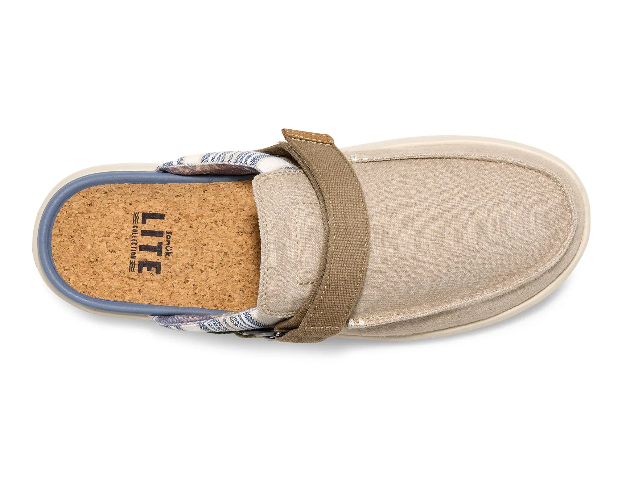 Sanuk Mens Happy Hour Lite Resort Shoes - Taupe