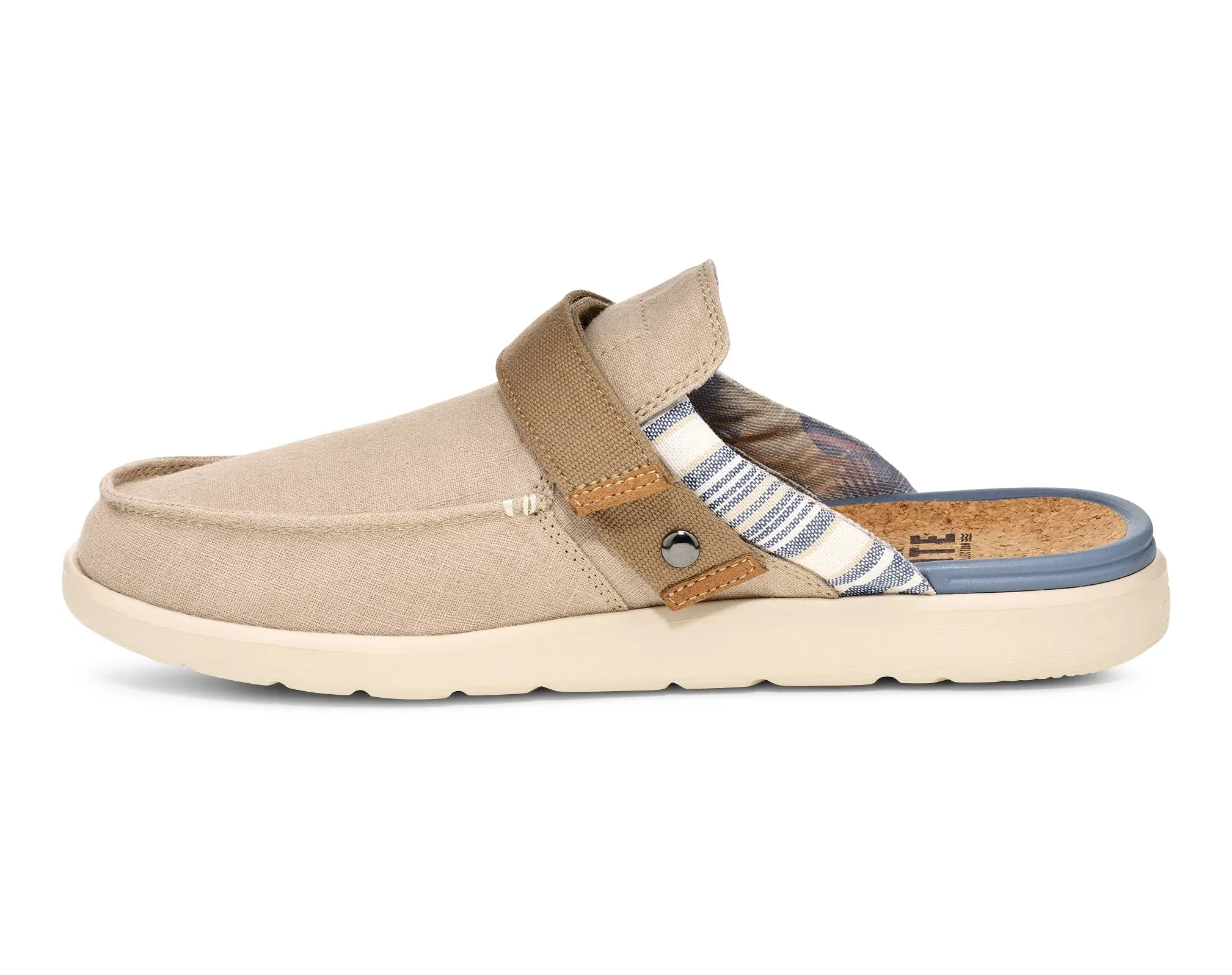 Sanuk Mens Happy Hour Lite Resort Shoes - Taupe