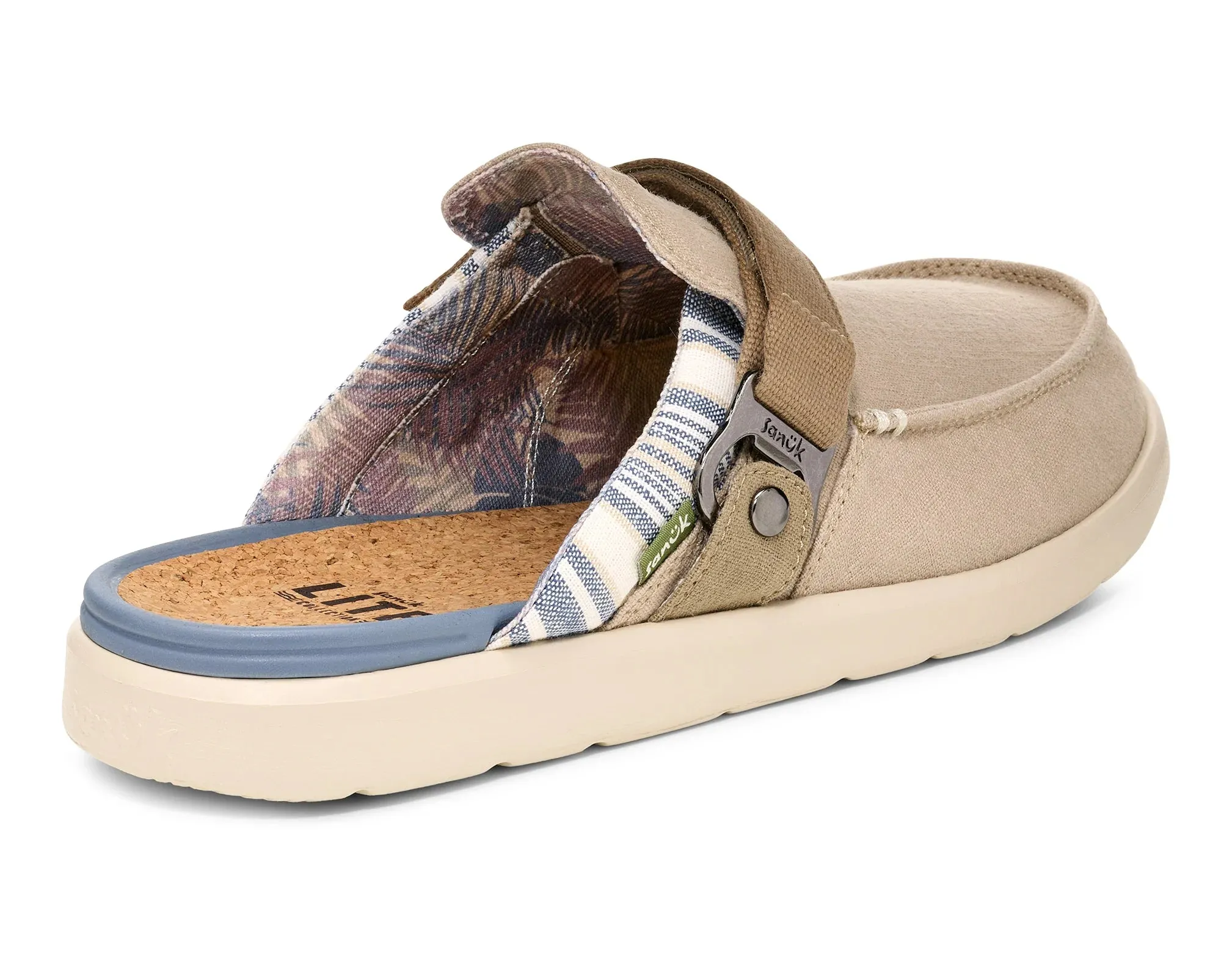 Sanuk Mens Happy Hour Lite Resort Shoes - Taupe